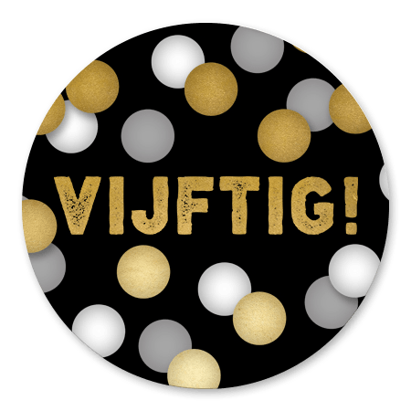 Grijze confetti Vijftig!